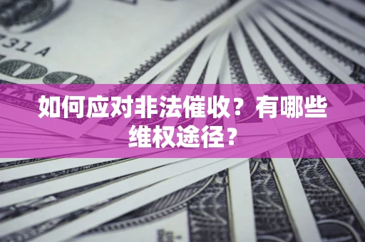 济南如何应对非法催收？有哪些维权途径？