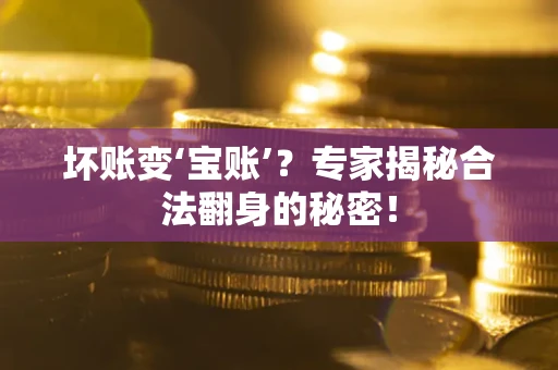 济南坏账变‘宝账’？专家揭秘合法翻身的秘密！