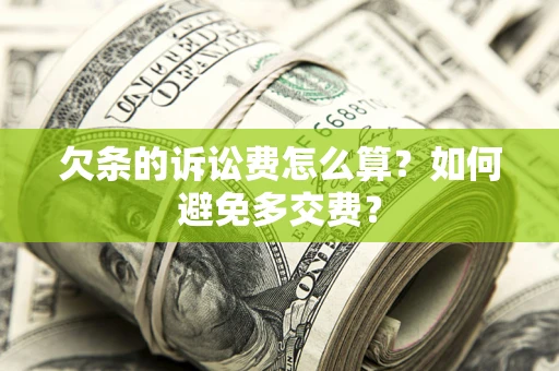济南欠条的诉讼费怎么算？如何避免多交费？