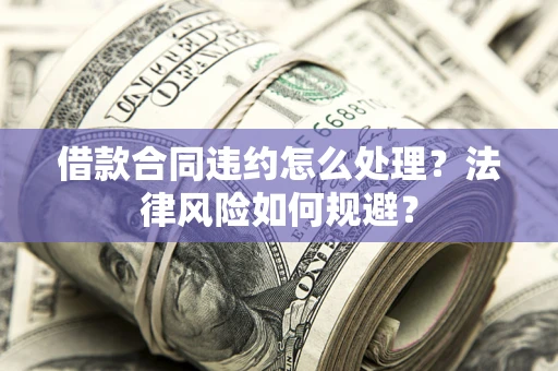 济南借款合同违约怎么处理？法律风险如何规避？